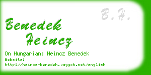 benedek heincz business card